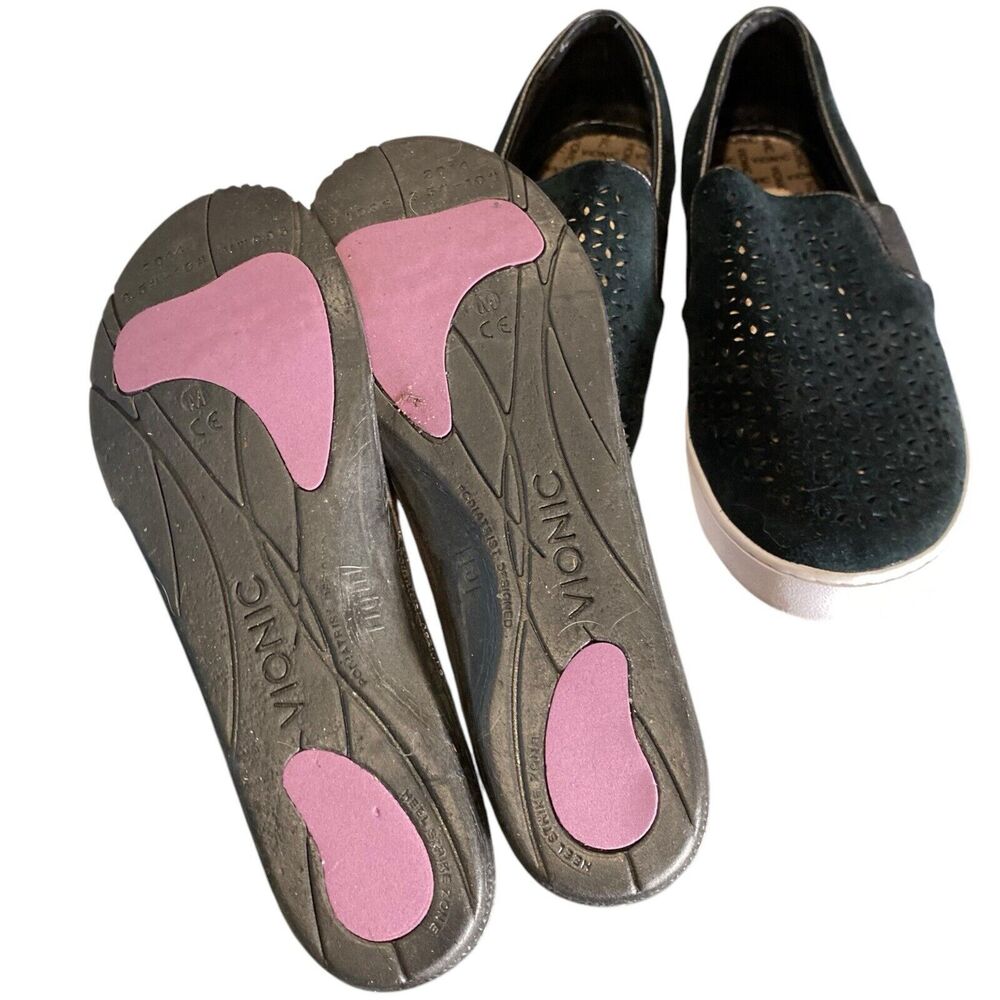 Vionic Kani Suede Slip On Shoes 9.5 Comfort Minimalist Classic Office Lagom Walk - Picture 8 of 11